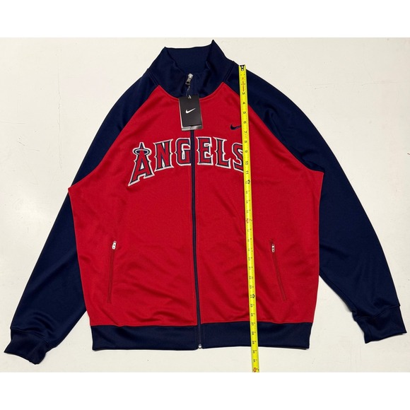 Nike Los Angeles Angels MLB Track Jacket Mens XXL Red Navy Blue Full Zip New